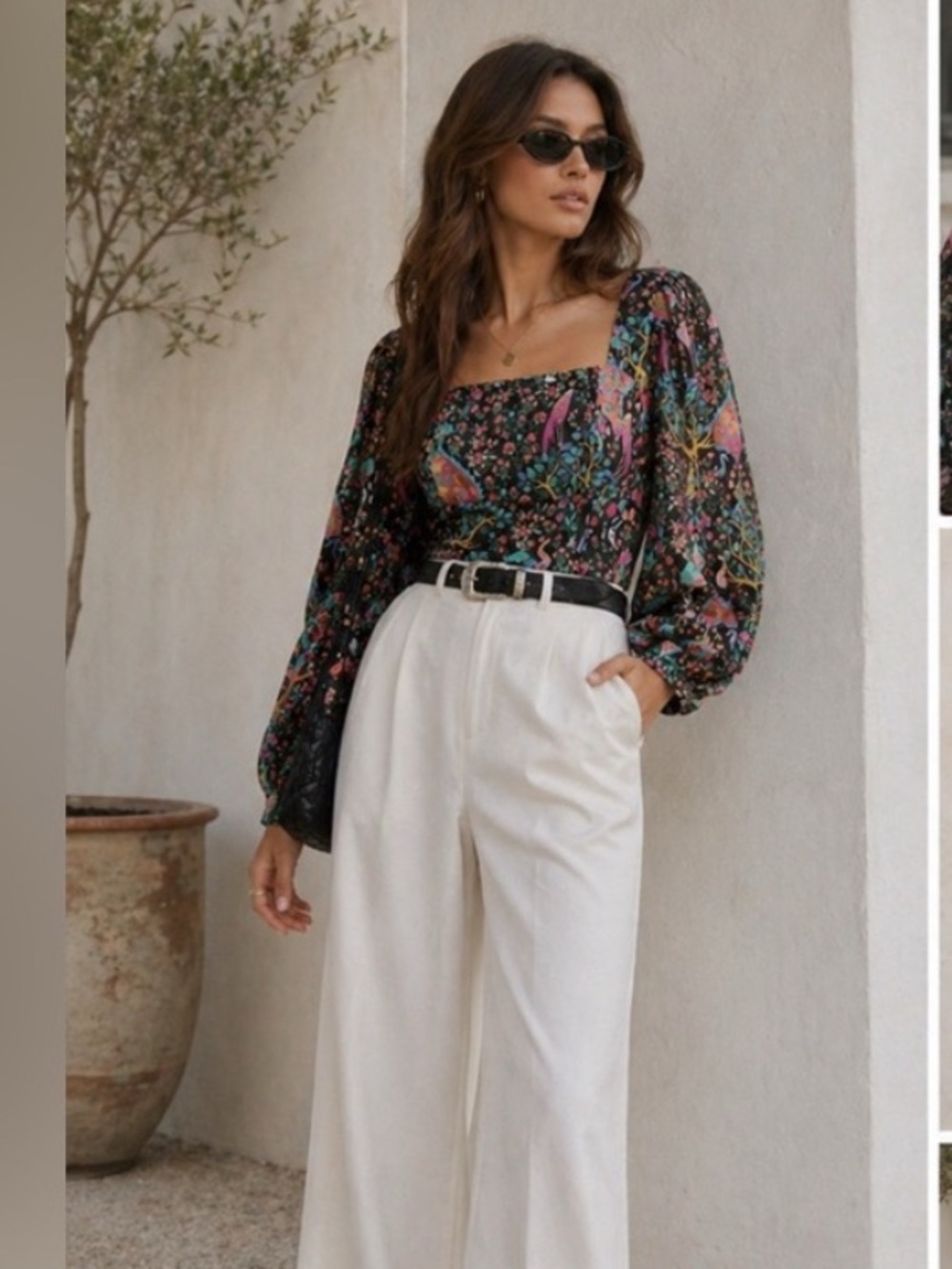 Sandro Printed 100% silk top